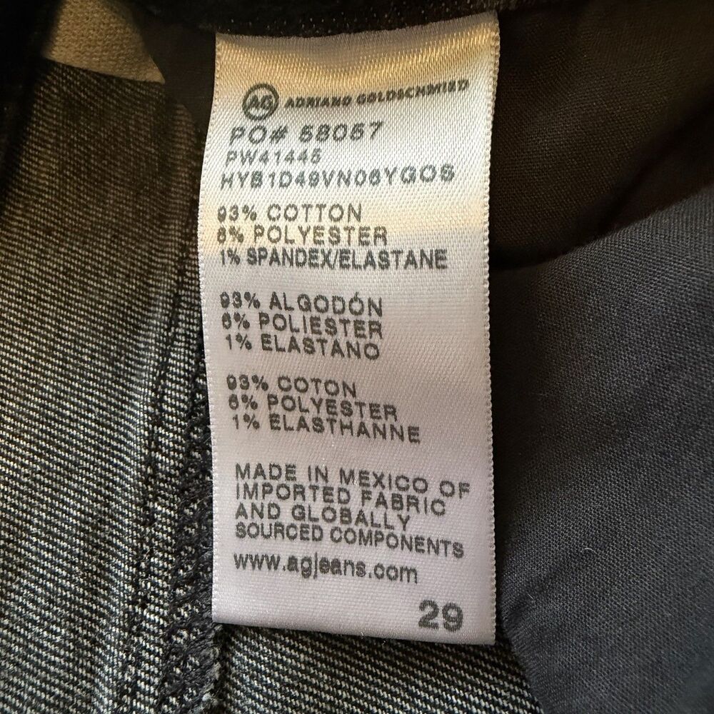 AG Adriano Goldschmied Sz 29 8 Saige Wide Leg Crop High Rise Fit Raw Hem (READ) - Picture 6 of 9